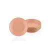 Basic Yemek Tabağı 6 Lı Set Somon Pembe - 20cm
