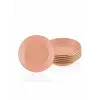 Basic Yemek Tabağı 6 Lı Set Somon Pembe - 20cm