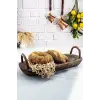 Bavola - Kulplu Tepsi Oval Küçük