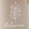 Bej Believe Baskılı Sepet //20x20
