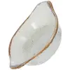 Bej Porselen Mini Tabak, 8 cm