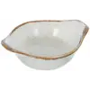 Bej Porselen Mini Tabak, 8 cm