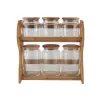 Bench Plus 7 Parça Standlı Baharat Takımı Doğal Bambu