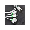 Beyaz High Speed 3 in 1 Lightning Micro Type-C USB Kablo