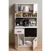 Beyaz Kahve Köşesi Dolabı