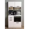 Beyaz Kahve Köşesi Dolabı