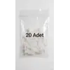 Beyaz plastik geçmeli perde ruleti ve askısı, 20 adet