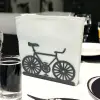 Bisiklet Temalı Siyah Metal Peçetelik Black