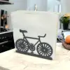Bisiklet Temalı Siyah Metal Peçetelik Black
