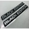 Black Edition Silver Siyah 3D logo sticker 2 adet