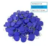 Blue 100pcs/pack Rfıd 13.56Mhz IC Keyfob Token Key Ring For Access Control Compatible with Mıfare Classic 1K Card