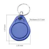 Blue 100pcs/pack Rfıd 13.56Mhz IC Keyfob Token Key Ring For Access Control Compatible with Mıfare Classic 1K Card