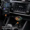 Bluetooth 5.3 FM Transmitter, Type-C Kablolu, Çift USB 3.1A Araç Şarjı, MP3/Wma/Flac ve TF Kart, 12-24V, LED Ekranlı