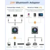 Bluetooth 5.3 Transmitter and Receiver 2 in 1 [LED Screen & Enhanced Dual Mics] Wireless Audio Adapter for Car/TV/Home Stereo/Headphone/Speaker/Airplane/Boat/Gym, AUX Bluetooth Adapter