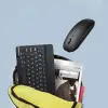 Bluetooth Kablosuz Klavye ve Mouse Seti, Android, iOS ve Windows Uyumlu, Şarj Edilebilir, Taşınabilir, Sessiz Tuşlu, Beyaz