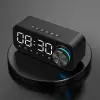 Bluetooth Şarjlı Alarmlı USB/SD Aynalı Masa Saati