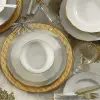 Bone Ilay 58 Parça 12 Kişilik Yemek Takımı, Platin