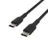 BoostCharge (0.5ft) Braided USB-C to USB-C Cable for iPhone 16, iPhone 16 Pro, iPhone 16 Pro Max, iPhone 16 Plus, iPhone 15, Galaxy S24, S23, Note10, Pixel 9, Pixel 8, iPad Pro & More - Black