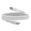 BoostCharge (0.5ft) Braided USB-C to USB-C Cable for iPhone 16, iPhone 16 Pro, iPhone 16 Pro Max, iPhone 16 Plus, iPhone 15, Galaxy S24, S23, Note10, Pixel 9, Pixel 8, iPad Pro & More - White