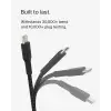 BoostCharge (6.6ft) Braided USB-C to USB-C Cable for iPhone 16; iPhone 16 Pro, iPhone 16 Pro Max, iPhone 16 Plus, iPhone 15, Galaxy S24, S23, Note10, Pixel 9, Pixel 8, iPad Pro & More, Black