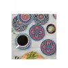 Brd-009 ahşap bardak altlığı seti, 6lı