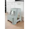 Buz gri 2 basamaklı mutfak ve banyo taburesi
