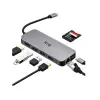 BX10HB 8i1 Arada Type-C Hub, 4K@30Hz HDMI, 100W PD, 1Gbps Ethernet, 3* USB 3.0, MacBook Windows Chrome Android Uyumlu