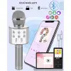 C-8501 Karaoke Mikrofon Bluetooth USB & TF & Aux (Silver)