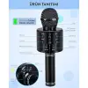 C-8501 Karaoke Mikrofon Bluetooth USB & TF & Aux (Siyah)