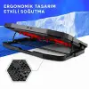 C1 LED Ekranlı Notebook Soğutucu, Siyah