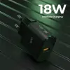 C304 18W QC3.0 USB Şarj Adaptörü, Siyah