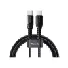 CA-5643 60W 3A TYPE-C To TYPE-C Şarj ve Data Kablosu Siyah - 2m