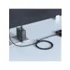 CA-5643 60W 3A TYPE-C To TYPE-C Şarj ve Data Kablosu Siyah - 2m