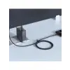 CA-5643 60W 3A TYPE-C To TYPE-C Şarj ve Data Kablosu Siyah - 2m