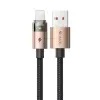 CA-6911 3A ışıklı USB iPhone şarj ve data kablosu, 1.2m, siyah