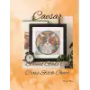 Caesar: Stained Glass Cat Cross Stitch Design