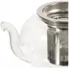Cam Bitki Çayı Demliği 600 ml Çelik Süzgeçli Demlik