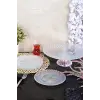 Cam Tatlı-Kek Takımı 7 Parça - Şeffaf Lüsterli