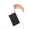 Çanta, Siyah Clutch Bez