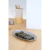 Çelik 33 cm Salata Servis/Sunum Tepsi Metal Tabak