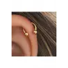 Çelik Gold Yarım Ay Piercing, altın kaplama