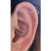 Çelik Kalp Figürlü Helix Daith Piercing, gümüş1