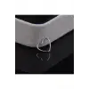 Çelik Kalp Figürlü Helix Daith Piercing, gümüş1