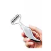 Çelik tırtıklı Face Roller yüz masaj aleti