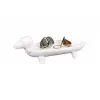 Ceramic Dog Dish, White