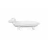 Ceramic Dog Dish, White