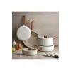 Ceramoni Seramik Basık Tencere 28 Cm-Krem