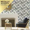 Chevron Blue Stripe Peel & Stick duvar kağıdı