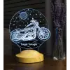 Chopper Motosiklet Figürlü Kişiye Özel 3 Boyutlu LED Lamba