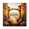 Çiçekli Sokak Tablosu 30 x 30